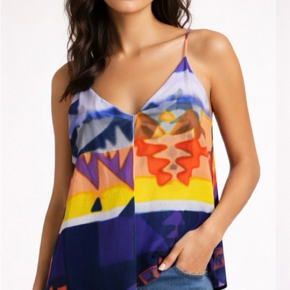 Alice + Olivia Multicolor Geometric Camisole Size S/4